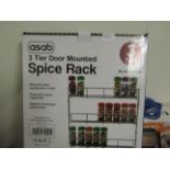 Asab 3 Tier Door Mounted Spice Rack Unchecked & Boxed