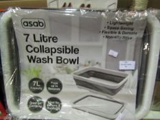 Asab 7L Collapsible Wash Bowl - Unused & Packaged.