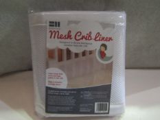 10x BabyHub - Mesh Crib Liner / 177cm long X 22cm High - New & Packaged.