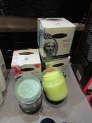 5x Items Being - 2x La Cremerie Massage Candles & 3x La Cremerie Body Scrubs. Various Different