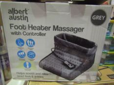 Albert Austin Foot Heater Massager With Controller, Grey - Unchecked & Boxed.