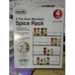 Asab 4-Tier Door Mounted Spice Rack - Unchecked & Boxed.