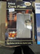 Mcbrides 64Oz Stainless Steel Giant Hip Flask Unchecked & Boxed