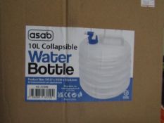 2x Asab 10L Collapsible Water Bottle - Unchecked & Boxed.