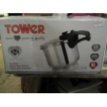 Tower 6L Stainless Steel Pressure Cooker - Unchecked & Boxed.