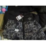 Threadboys Hooded Jacket, Black Camo, Size Uk 7-8yrs, New With Tags.