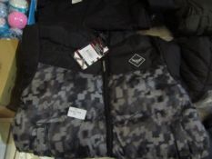 Threadboys Hooded Jacket, Black Camo, Size Uk 7-8yrs, New With Tags.