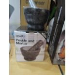 Asab Granite Pestle & Mortar - Good Condition & Boxed.