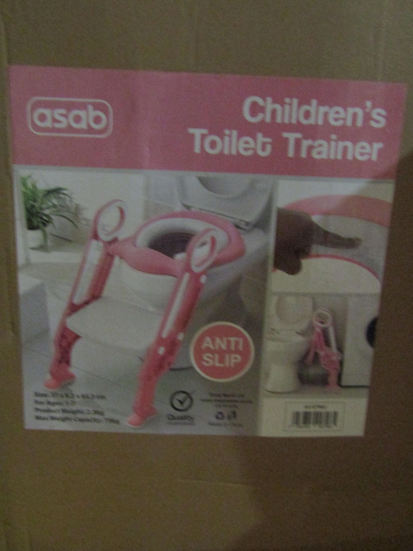 Asab Childrens Anti-Slip Toilet Trainer, Pink - Unchecked & Boxed.