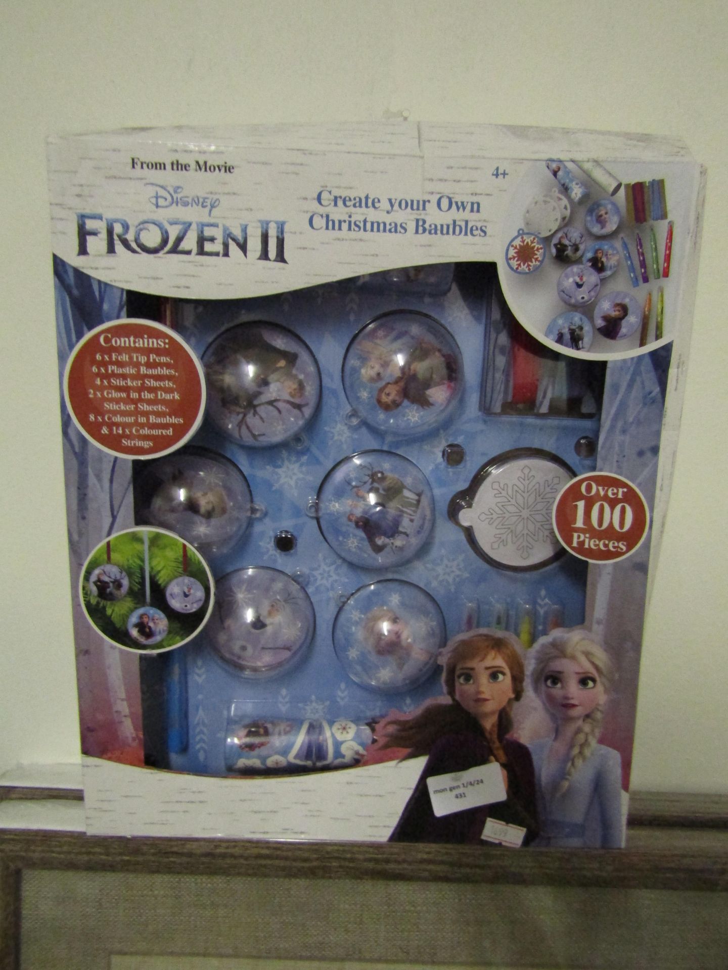 Disney Frozen 2 Create Your Own Christmas Baubles - Looks Unused & Boxed.