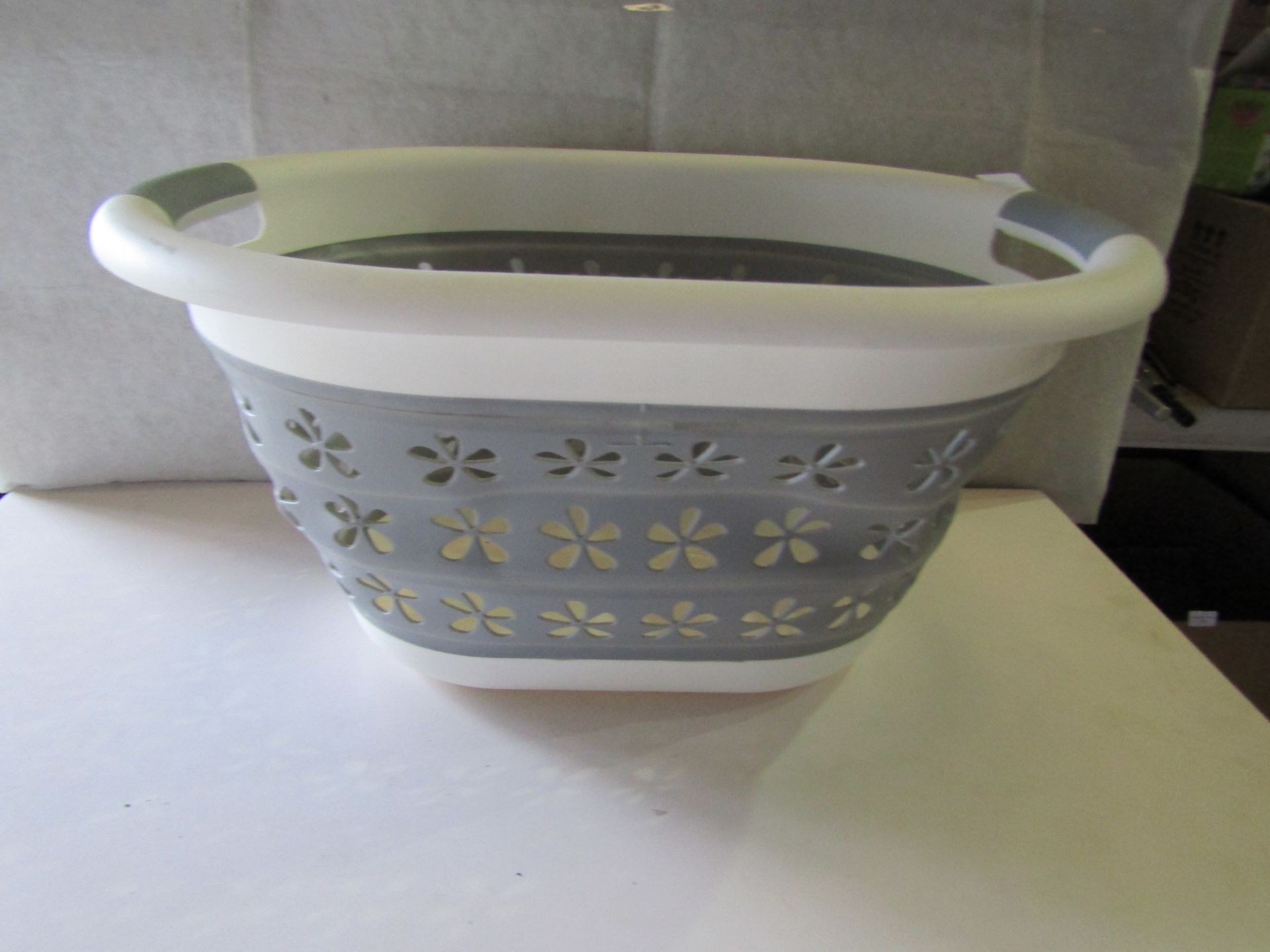 Collapseable Plastic Wash Basket - Good Condition.
