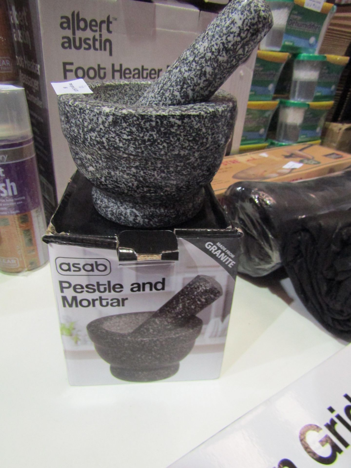 Asab Granite Pestle & Mortar - Good Condition & Boxed.