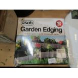 Asab 10pcs Garden Edging, Stone Effect - Unchecked & Boxed.