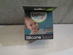 16x Max Brothers 4 Month Plus Silicone Spout, New & Packaged