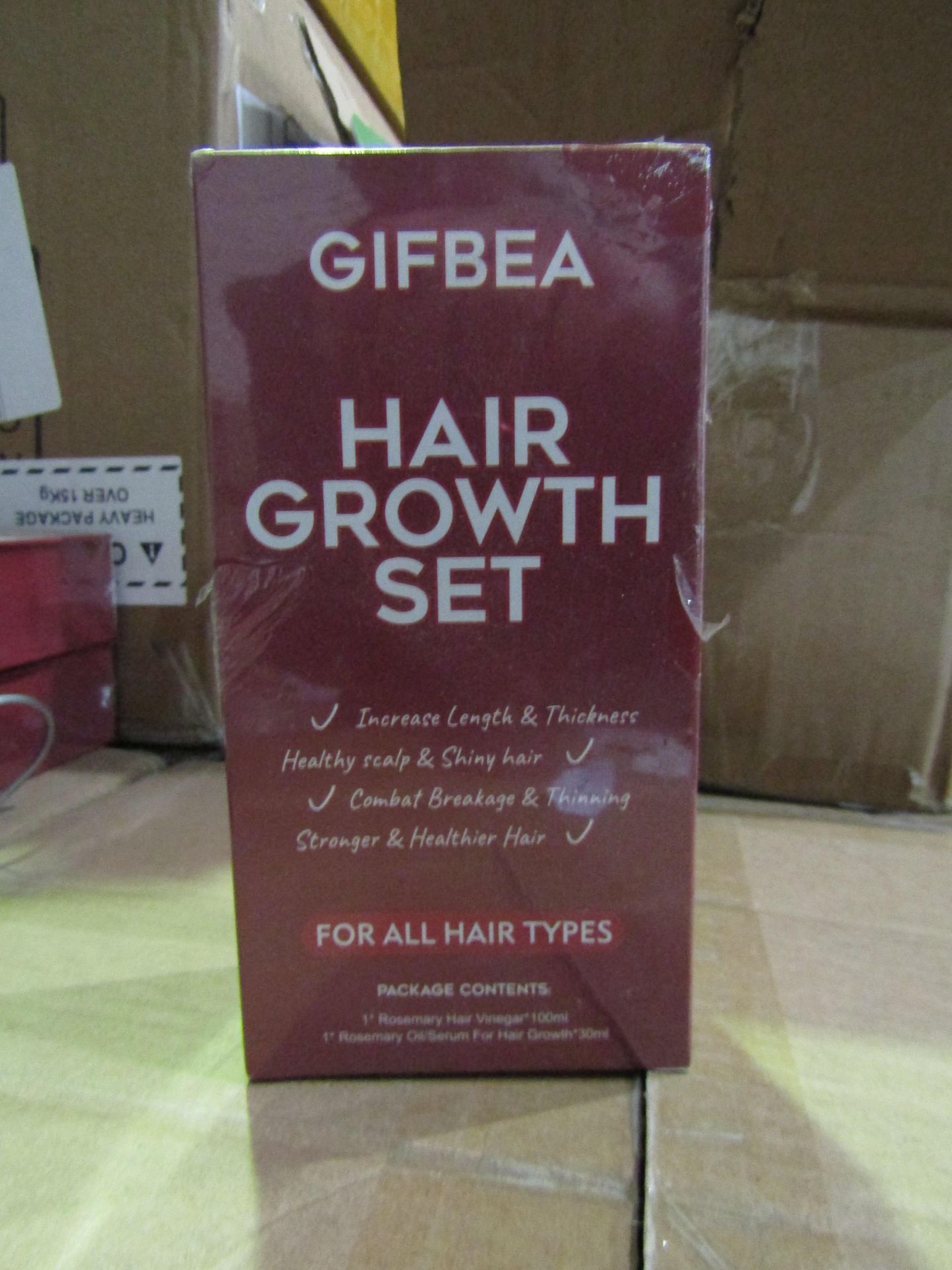 10 x Gifbea Hair Growth Set( Rosemary Oil/Serum For Hair Growth) New & Packaged Use Within 12 Months