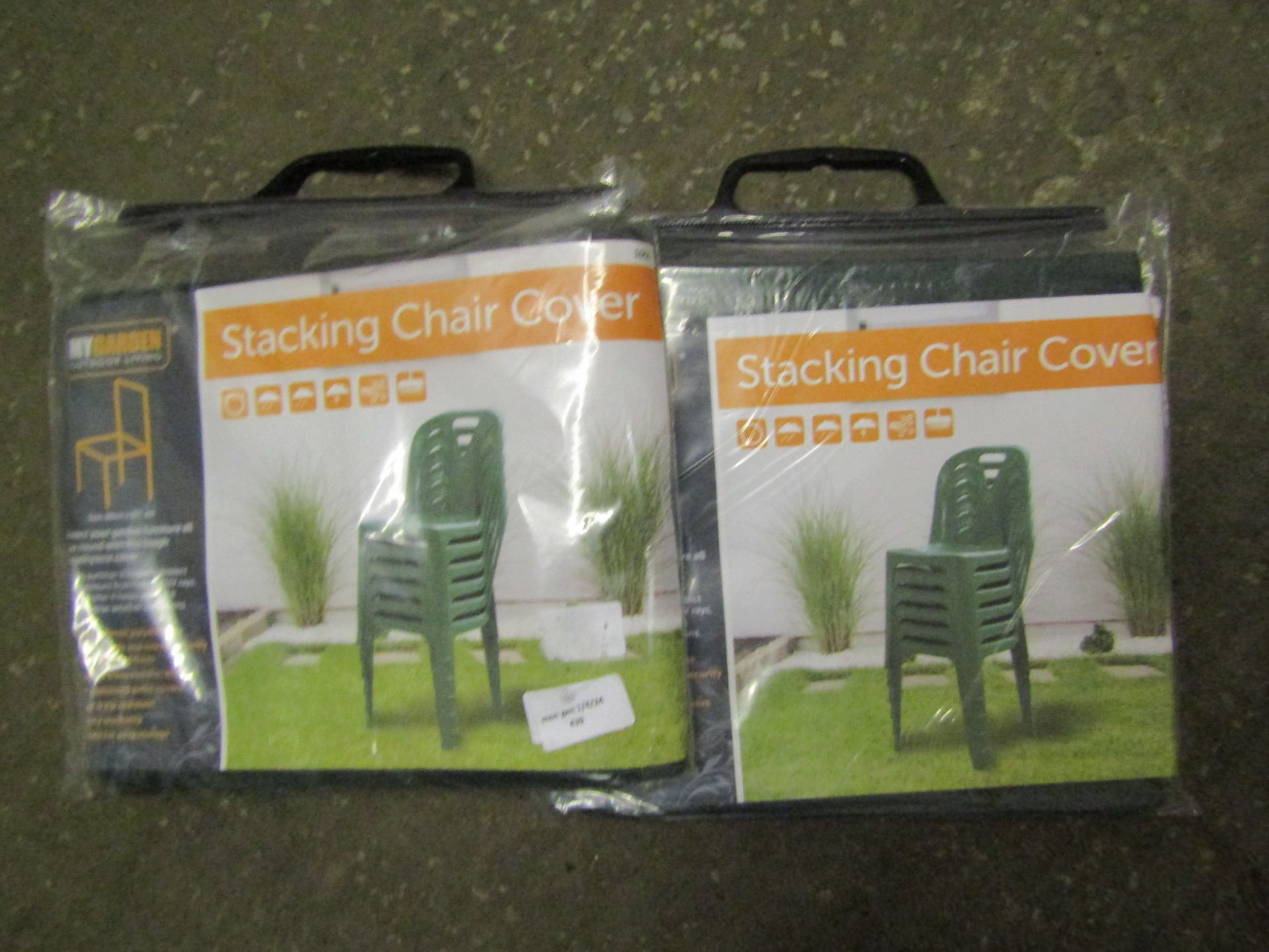 2x My Garden Stacking Chair Cover Unchecked & Packaged