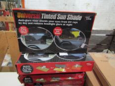 6 x Universal Tinted Sun Shades Unchecked & Boxed
