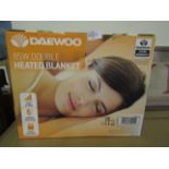 Daewoo 85W Double Heated Blanket Unchecked & Boxed