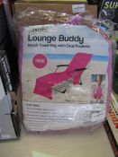 Asab Lounge Buddy Beach Towel Bag With Dual Pockets, Pink - Unchecked & Packaged.