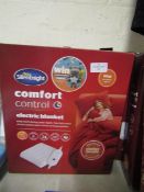 Silentnight Comfort Control Electric Blanket, King: 137 x 165cm - Unchecked & Boxed.