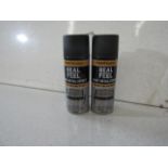 2x PaintFactory - Black Cast Metal Effect Quick Drying Spray Paint - Canisters Feel Full.