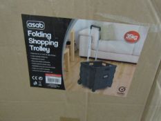 Asab - Folding Shopping Trolley 35KG Capacity - Boxed.