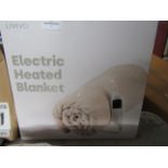 Livino - Electric Heated Blanket / 130x160cm - Untested & Boxed.