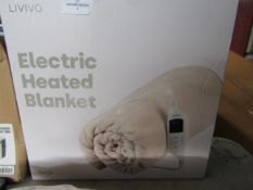 Livino - Electric Heated Blanket / 130x160cm - Untested & Boxed.