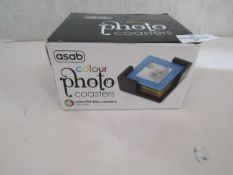 Asab - Set of 6 Colour Photo Coaster - Boxed.