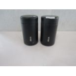 2x Décor - Stainless Steel Black Food Flask / 520ml - Good Condition & No Packaging.