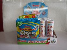 Swizzels - Mini Puzzles ( 8x Love Hearts 50-Pc Puzzle 5x Refreshers Choos 50pc Puzzles 10x Drumstick