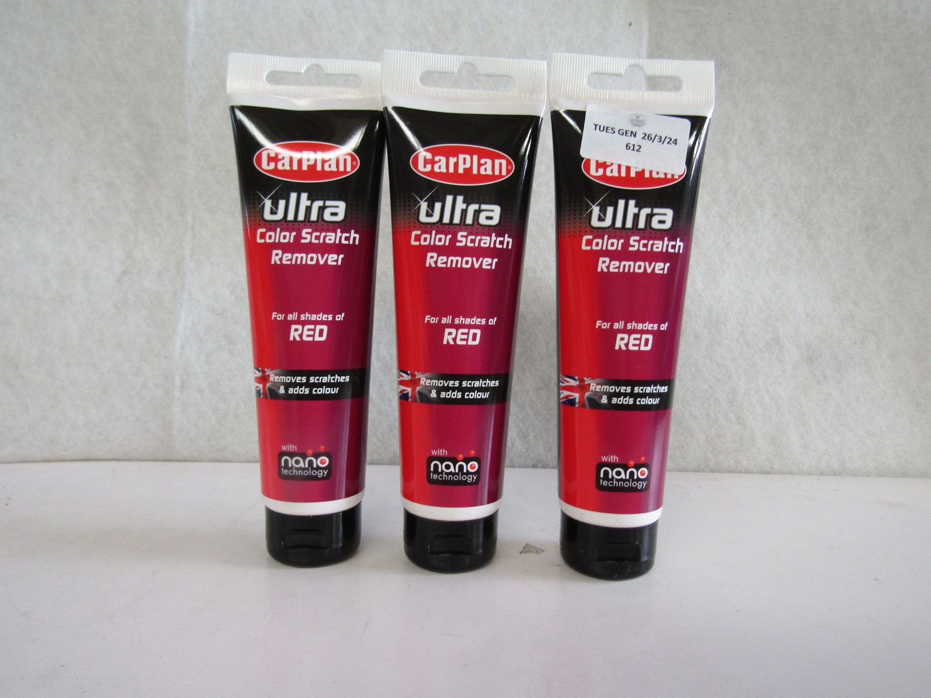 3x Carplan - Ultra Colour Scratch Remover ( All Shades of Red ) - New.