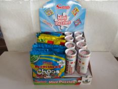 Swizzels - Mini Puzzles ( 8x Love Hearts 50-Pc Puzzle 5x Refreshers Choos 50pc Puzzles 10x Drumstick