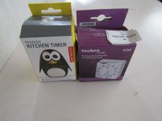 2 Various Kitchen Timers - Boxed.