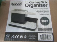 Asab - Grey Kitchen Sink Organiser - Boxed.