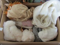 Box Containing Various Plush Toys Samples - Unchecked.