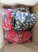 Box Containing 12 Christmas Childrens Pyjama Sets - Packaged.