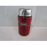 Thermos - Stainless Steel Red Insulated Flask / 710ml - Slight Dent Present.