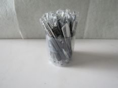Set of 25 Black Ink Pens - All New & Packaged.