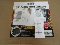 Asab - 16" Cast Iron Griddle Plate - Boxed.