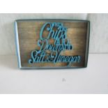 " When Chips Are Down Add Salt & Vinegar " Wooden Wall Sign - New.