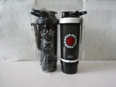 1x Red Chilli Peppers - Smart Protein Shaker Bottle 750ml - New. 1x ACDC - Smart Protein Shaker