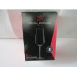 Crystal D'Arques - Set of 2 Champagne Flutes 23cl - Boxed.