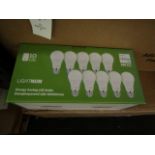 Pack of 10 Lightnum A60ÿ E27 13w LED light bulbs, new and boxed