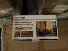 Lightnum LED 3mtr Light curtain with 306 LED and 8 modes, new and boxed.