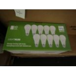 Pack of 10 Lightnum A60ÿ E27 13w LED light bulbs, new and boxed