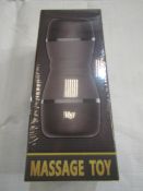 Male Masturbation massage toy with 2 insertion channels, new and boxed