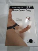 Aphrodisia Silicone Hollow Curved Strap-On Dong 5.7" - New & Boxed.