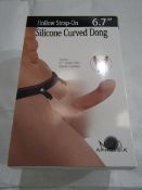 Aphrodisia Silicone Hollow Curved Strap-On Dong 6.7" - New & Boxed.