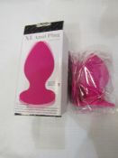 Xl Anal Plug With Vibration, Colours May Vary, New & Boxed.